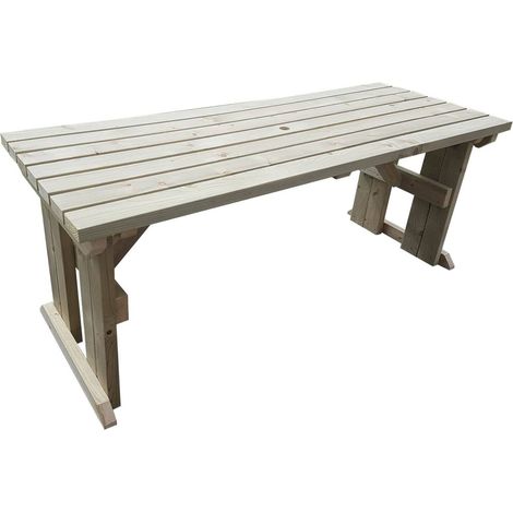 HOLLIES Garden Table (4ft, Natural finish) (1/5)