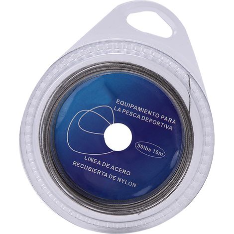 Fil acier tressé 7 brins 10m – Haute résistance 50lb pour pêche en mer (1/4)