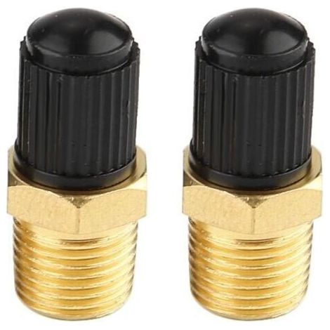 INHHUB Jeffergarden 2pcs Brass Air Compressor Tank Fill Valve 1/8" NPT MPT-INHHUB (1/5)