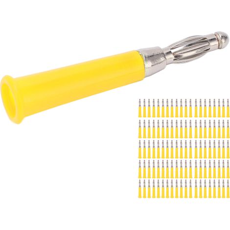 100-teiliges Bananenstecker-Set (4 mm) zum Schweißen für Maschinen und Anlagen, Artikelnummer J.10010, Gelb (1/5)