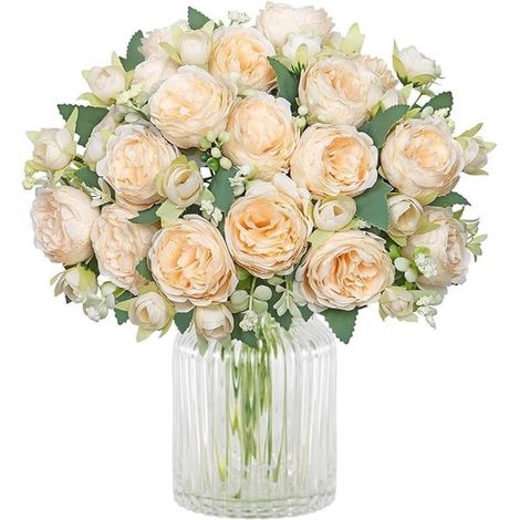 Künstlicher Blumenstrauß mit Pfingstrosen zur Tisch- und Partydekoration (1/5)