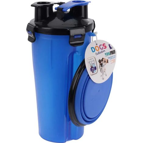 Gobelet chien polypropylène 120x120x230mm tasse + bol assorti