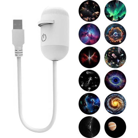 2-in-1 Sternenhimmel projecteur avec veilleuse USB 12 Projektionen (1/5)
