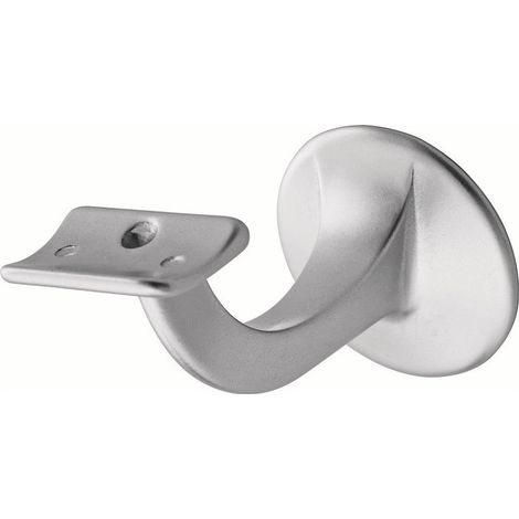 Soporte pasamanos 3506 aluminio, plateado, anodizado, placa de pared 56mm