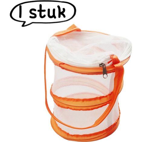 1 article - Cage d'élevage - Seau d'extérieur portable pour enfants - Cage à papillons - Cage à insectes - Seau de rangement - Cage à plantes - Cage d'observation - Orange (1/5)