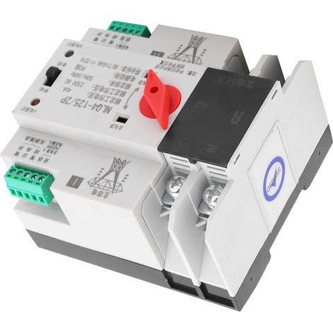 Automatischer Umschalter für DIN-Schienenmontage, 2-polig, unterbrechungsfreie Stromverteilung, 230 V, 40 A (1/5)