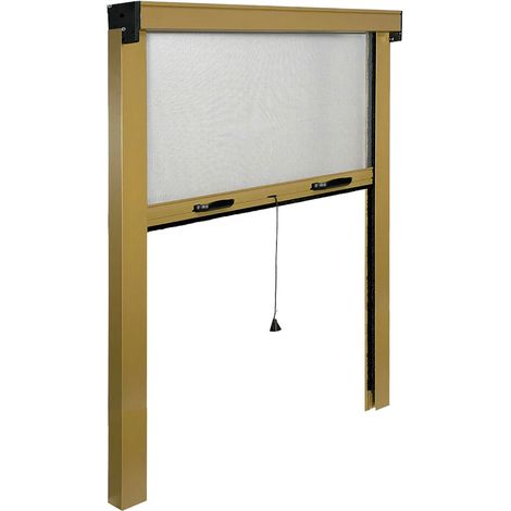 Zanzariera a Rullo Verticale per Porta Finestra Kasart Bronzo 140 X in Alluminio 250 cm