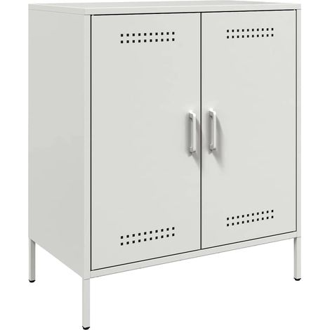Maison Exclusive - Credenza Bianca 68x39x79 cm in Acciaio (1/5)
