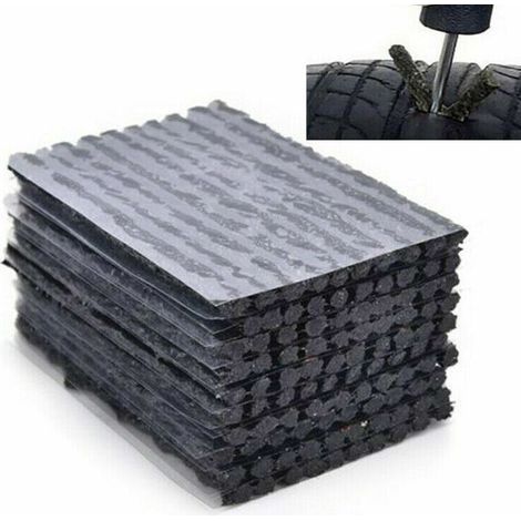 Ensemble d'outils plats de 50 pièces Mech de crevaison de pneu en caoutchouc pour la réparation de crevaison Tubeless d'urgence Kit de réparation de pneu de voiture LO-Ron (1/5)