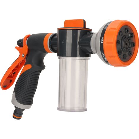 Jardin pulvérisateur mousse arrosage fleurs, pistolet haute pression multifonction pour lavage voiture, désinfection, nettoyage, insecticide, engrais liquide, gâchette arrière. (1/5)