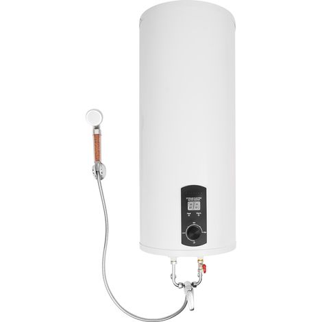 【Chauffage et ventilation】Chauffe-eau électrique à accumulation de 60 L - chauffe-eau - Stockage électrique - Avec affichage de la température LED - Montage mural - 60 l [Classe énergétique A] (1/5)