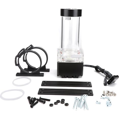 Pompa dell'acqua integrata PUB FS6PD-17 realizzata in PMMA e POM, raffreddata da computer e dotata di anodo in alluminio (1/5)