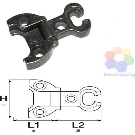CERNIERE PER MOBILI ART. A0054 BRONZATA ANT.. Prezzo per 1 pezzo.