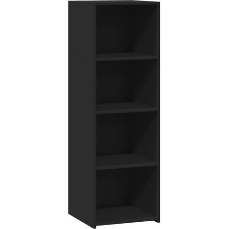 Aparador buffet cómoda mueble mueble de almacenaje organizador cocina salón salón 40 x 41 x 124 cm madera contrachapada negra 020035940