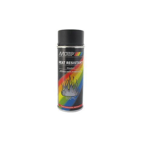 Pintura Negra Mate de Alta Temperatura, Aerosol 400 ml.
