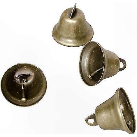 Packung mit 30 antiken Retro-Glöckchen aus Bronze, 3,8 x 3,5 cm, dekorative Vintage-Glöckchen für Bastelarbeiten und Verzierungen, Ornamente im Antik-Stil (1/4)
