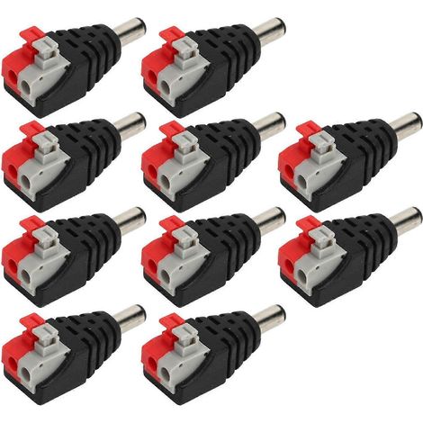 10 Stück BNC-Stecker (männlich) Koaxialkabel CCTV-Überwachungskamera-Anschluss RCA-Adapter AV-Stecker