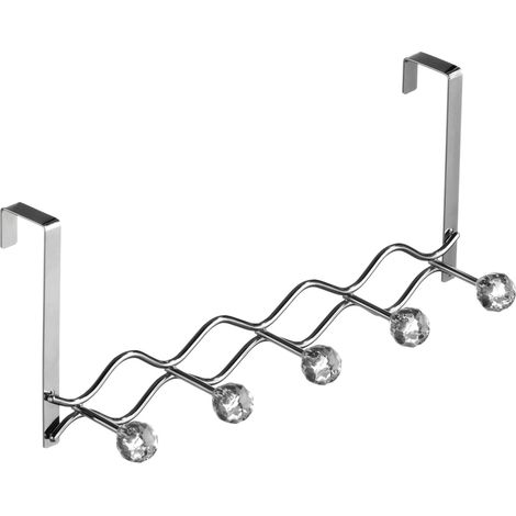 Premier Housewares Over Door Clear Diamantes 5 Hook Hanger (1/5)