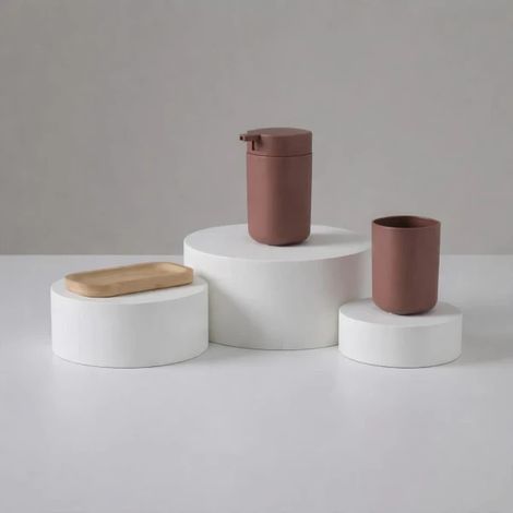 Set 3 pezzi accessori bagno Taki Feridras mocha mousse