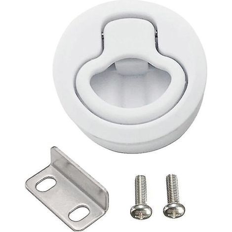 Loquet de remplacement rond à verrouillage encastré (2 pièces) pour camping-car, bateau ou marine - Southco Blanc