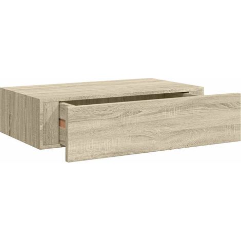 vidaXL Scaffale con Cassetti da Parete Rovere 40x23,5x10 cm in