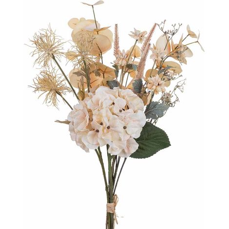 Planta ramo con hortensia decorativa artificial rosa 35x15x65h cm (1/5)