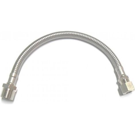 Acero inoxidable flexible aisi 304 dn 10 1/2 macho - 1/2 hembra