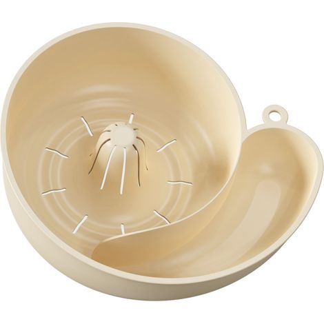 Afgietmand - Slakvormig Afgietgereedschap - Draaibare Groentezeef Voor Fruit Groenten En Salade - BPA-vrij - Crème Wit - 1 Stuk (1/5)