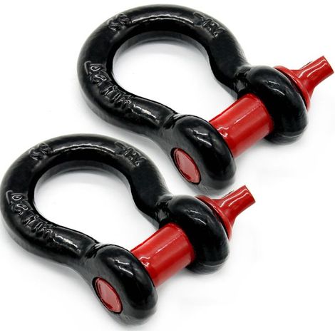 Manille de Remorquage - DILWE - Anneau en D - Acier 45 - Force de rupture 8T - Paquet de 2