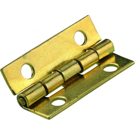Hettich Schmales Scharnier Stahl, vermessingt, 15 x 25 mm Topfscharnier
