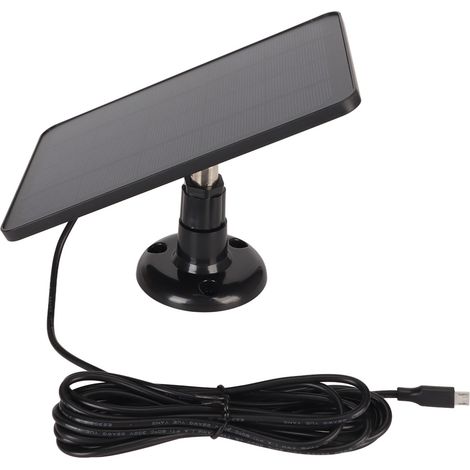 Panneau solaire pour appareil photo, chargeur étanche IP65, 5 V, 4 W, haute efficacité, pour micro USB-C, noir (1/5)