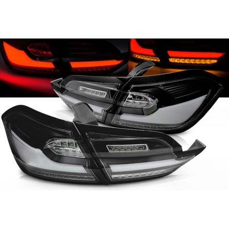 Paire de feux arriere Ford Fiesta MK8 de 2017 a 2021 FULL LED BAR Noir