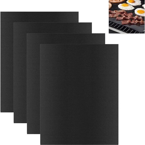 Filiyano-Lot de 4 tapis de cuisson pour barbecue - 40 x 50 cm - Tapis de four - Tapis de cuisson pour barbecue - Tapis et plaque de cuisson (1/5)