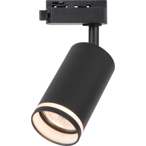 Projecteur sur rail monophasé noir 1xGU10 10W PIPE Milagro (1/5)