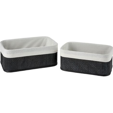 Mömax Korb Lulo Schwarz, 2-teilig (1/2)
