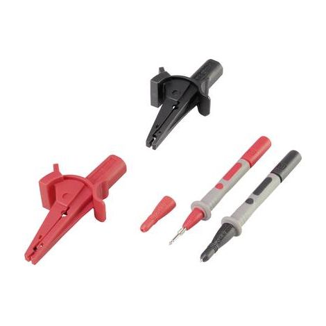 VOLTCRAFT MSS-103 Jeu de pinces crocodiles VC-8097030 femelle 4 mm CAT III 1000 V, CAT IV 600 V noir (1/3)