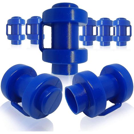 Lot de 8 embouts de barre de filet de trampoline, 25 mm, bleus (1/5)