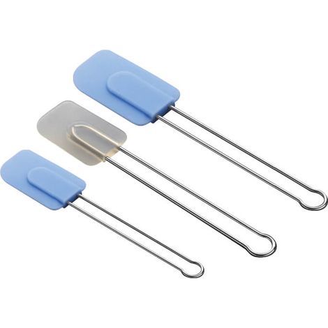 Kelomat spatule à pâte en silicone souple acier inoxydable 12cm