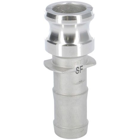 Raccord rapide à cames inox adaptateur cannelé E - 1''1/4 (33/42)