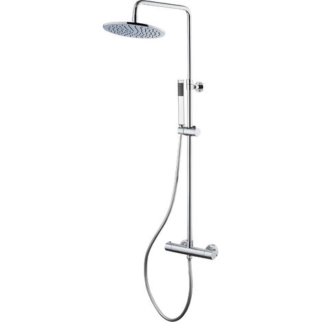 Colonna doccia sand in ottone cromato design tondo termostatica (1/5)