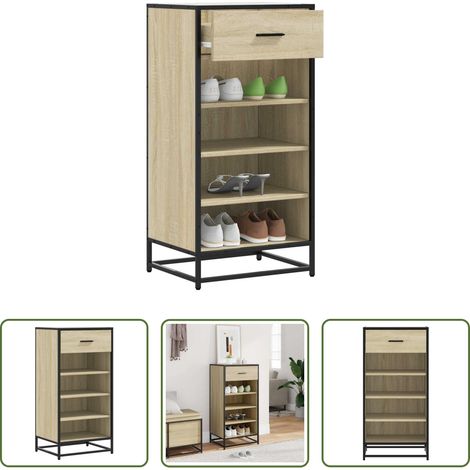 vidaXL Schuhorganizer -  Schuhregal Sonoma-Eiche 48x38x97,5 cm Holzwerkstoff (1/5)