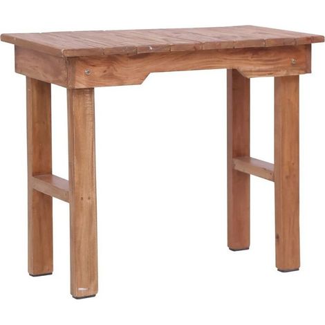 Console bois d'acajou massif foncé Rajo (1/4)