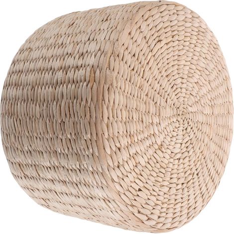 Tabouret Rond Tressé en Paille Style Japonerie Rétro pour Garçon et Filles (1/5)