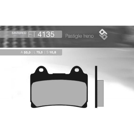 Pastillas de freno BRENTA KH123 de metal sinterizado Yamaha (doradas) (FT 4135)