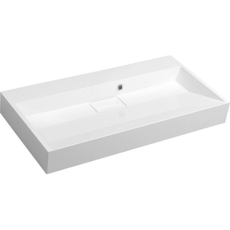 Sapho Amur - Waschtisch 900x460 cm, ohne Hahnloch, weiß 55032-0