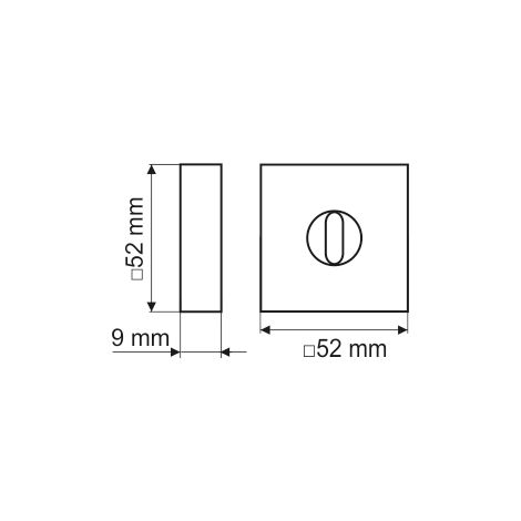 Plaque de fond PLT26-WC, Premium Line, nickel brossé, carrée