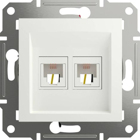 Schneider Electric Presa telefonica RJ11 Asfora Bianco (RAL 9003) EPH4270121D 1 pz. (1/5)