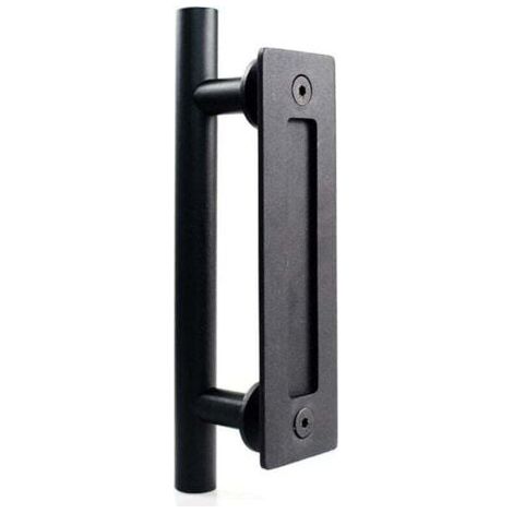 Poignée - Noir de porte coulissante en acier inoxydable, poignée de porte de grange coulissante - Poignée ronde simple (1/5)