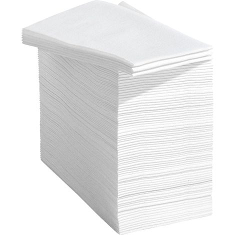 Lot de 100 serviettes jetables pour invités au toucher lin, serviettes en papier douces et absorbantes pour cuisine, fêtes, salle de bain, restaurant, événements, 19,8 x 40 cm, blanc (1/5)