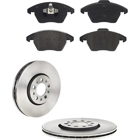 KIT FRENI ANTERIORI compatibile con SEAT IBIZA IV (6J5,6P1) - DISCHI + PASTIGLIE OEM: P 85 148 , P 85 075 , P 85 041 / 16882 , 17058 , 16880 /SOSTITUZIONE DIRETTA/BASSA POLVERE/SILENZIOSO